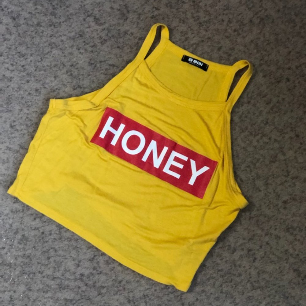 Yellow "Honey" Crop Top